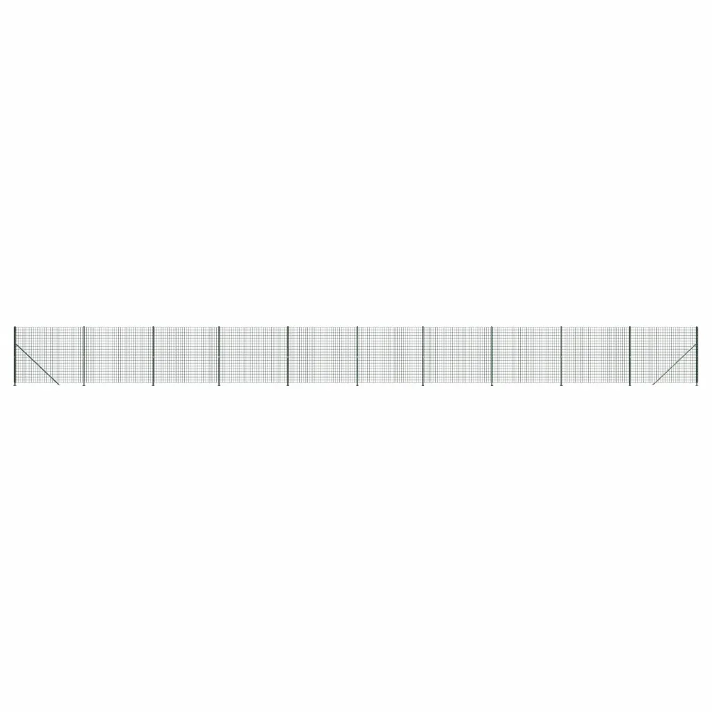 Recinzione da Giardino | Recinzione Metallica con Flangia Verde 1,6x25 m