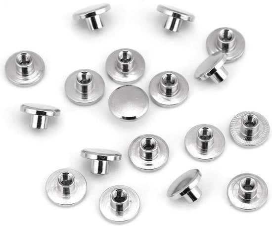 Fermo Schroef Post Bevestiging Ronde Platte Kop Chicago - 20 pezzi Spillo Metallico - 6,5mm