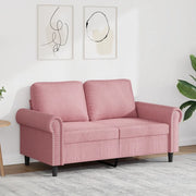 Divano a 2 Posti-Sofa 2 Posti Rosa 120 cm in Velluto 432169