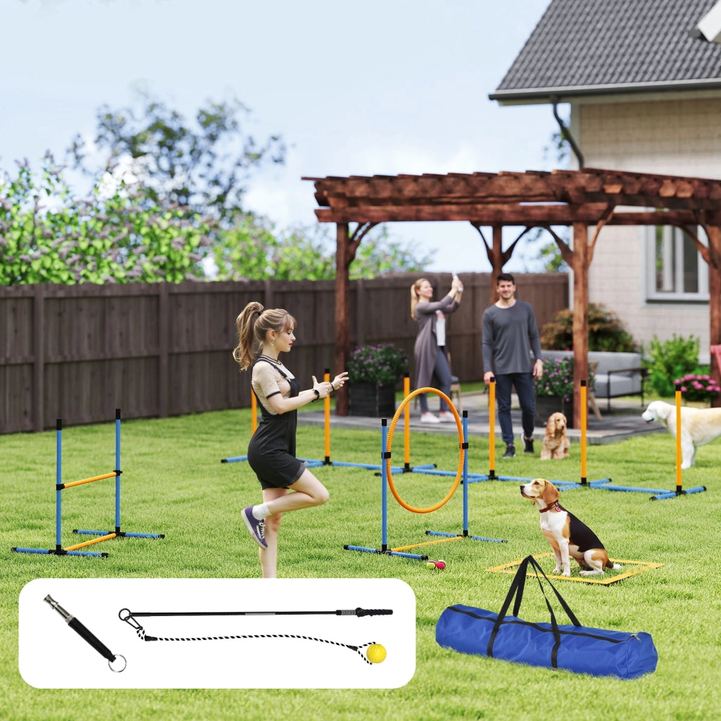 Set Agility per Cani 7 Pezzi ¨C Xylo ¨C Ostacoli Training Addestramento
