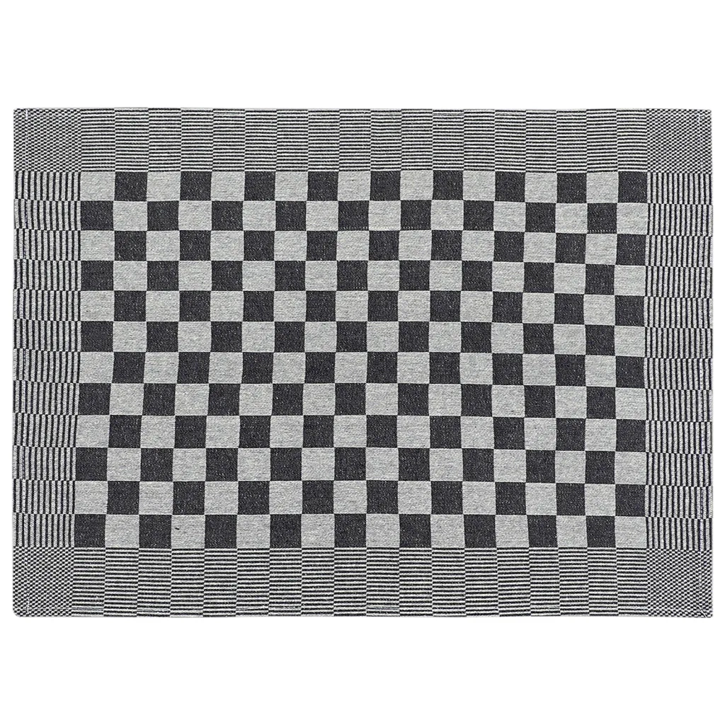 Set Strofinacci 20 pz | Teli per bagno in Cotone Nero e Bianco