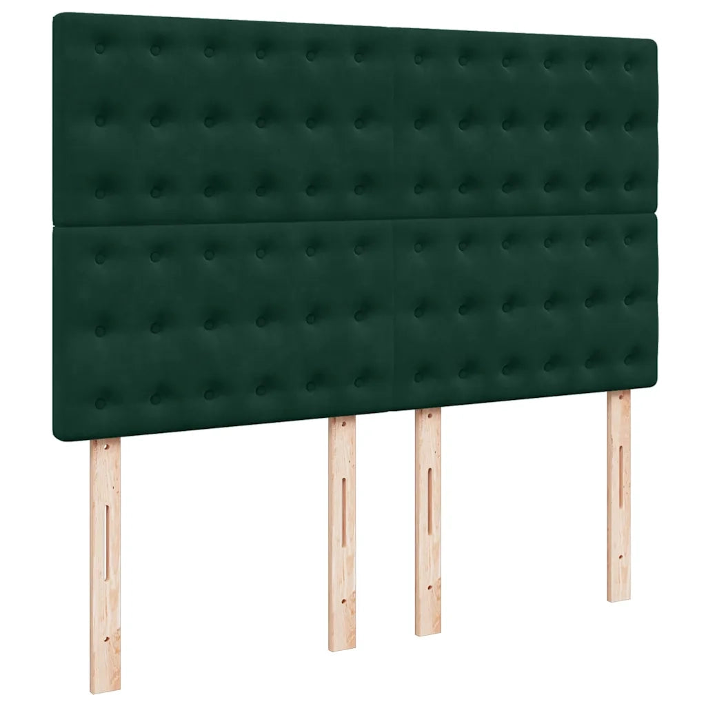 Giroletto a Molle con Materasso Verde Scuro 140x190 cm Velluto 3293221