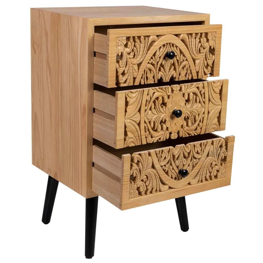 Tavolino in legno marrone 42x36.5x71