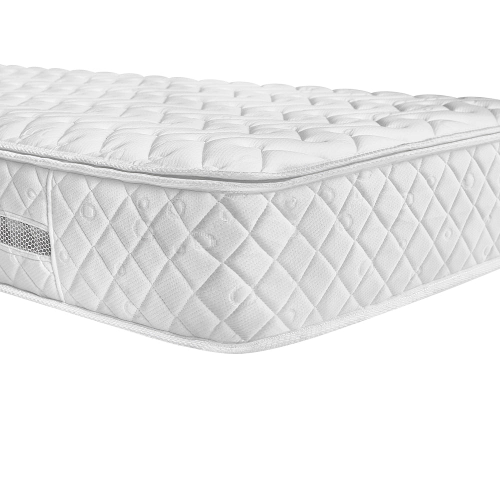 Materasso a molle insacchettate bianco rigido 90 x 200 cm in poliestere con memory foam di raffreddamento con cerniera