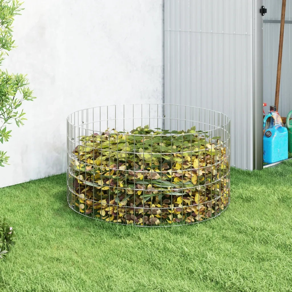 Compostiera da Giardino ?100x50 cm in Acciaio Zincato CFW5003621