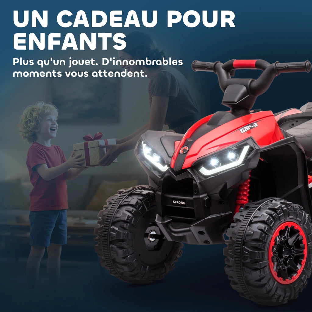 Quadro Elettrico Bambini 12V ¨C Minimal ¨C Rosso con Luci LED e Clacson