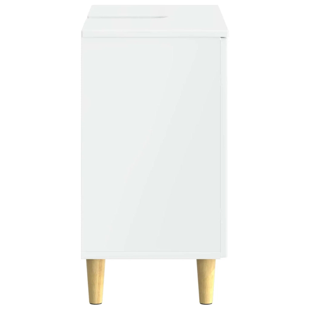 Armadio per Lavabo da Bagno DELFT Bianco Lucido 897009