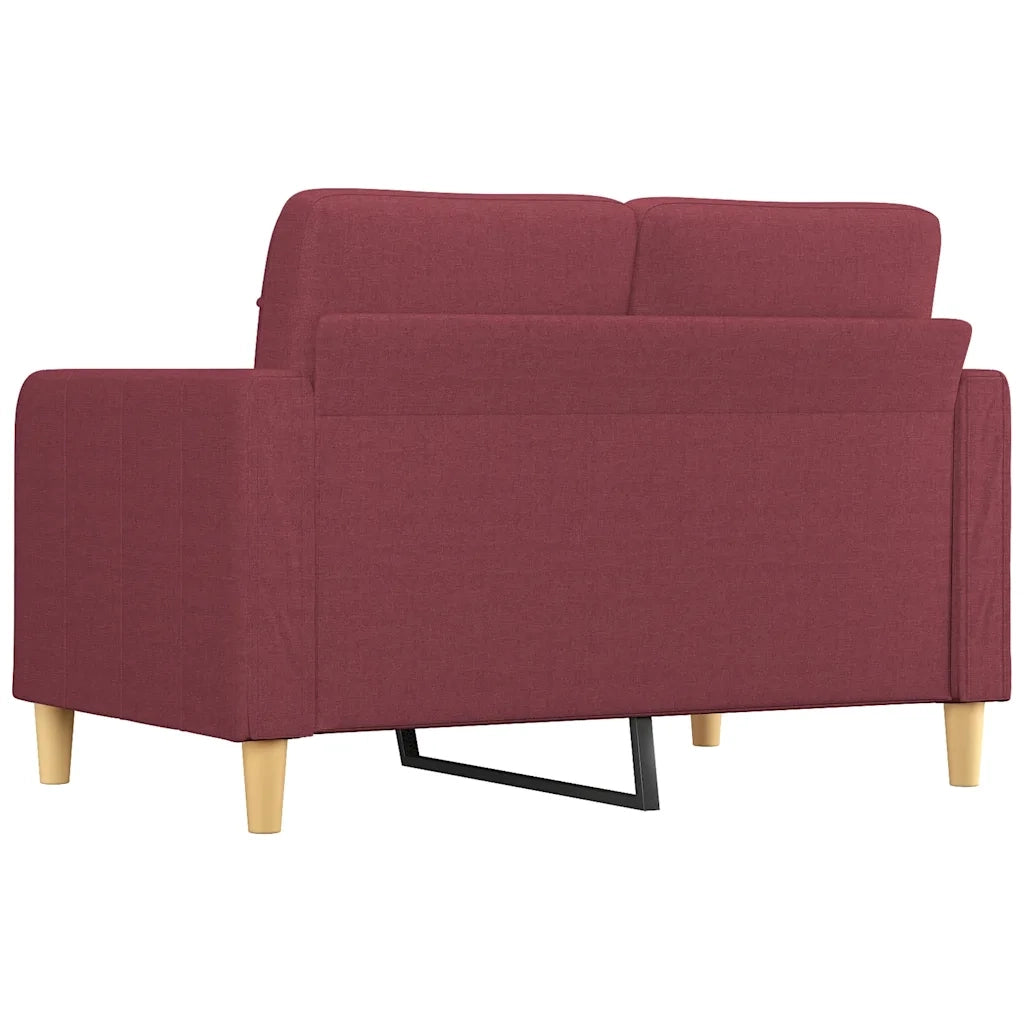 Divano a 2 Posti-Sofa 2 Posti Rosso Vino 120 cm in Tessuto 439457