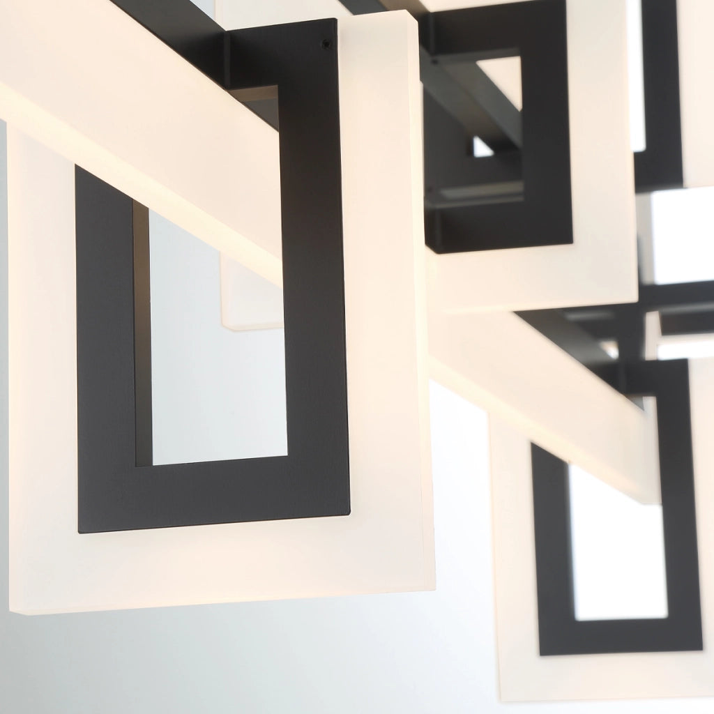 Sospensione LED Inizio Quintiesse 123cm nera 86W dimmerabile