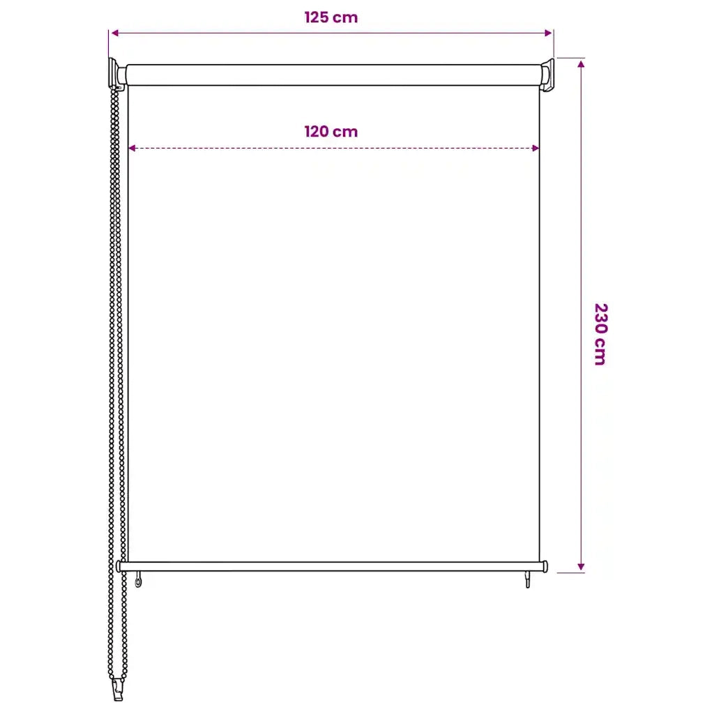 Tenda a Rullo per Esterni 125(L)x230(A) cm Antracite 43494