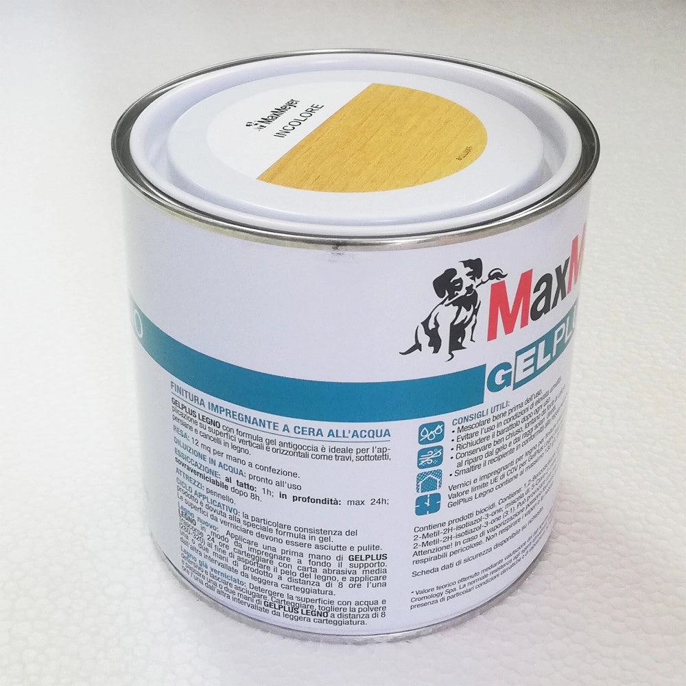 Max meyer active gel plus legno 750ml impregnante a cera base acqua formula gel