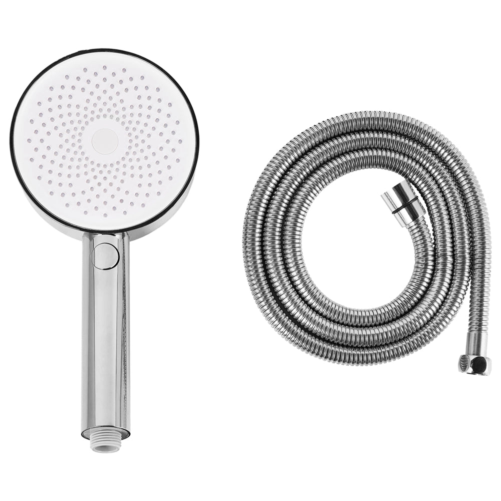 Set doccia con tubo 4 modalità di spruzzo Metallo argento classico moderno