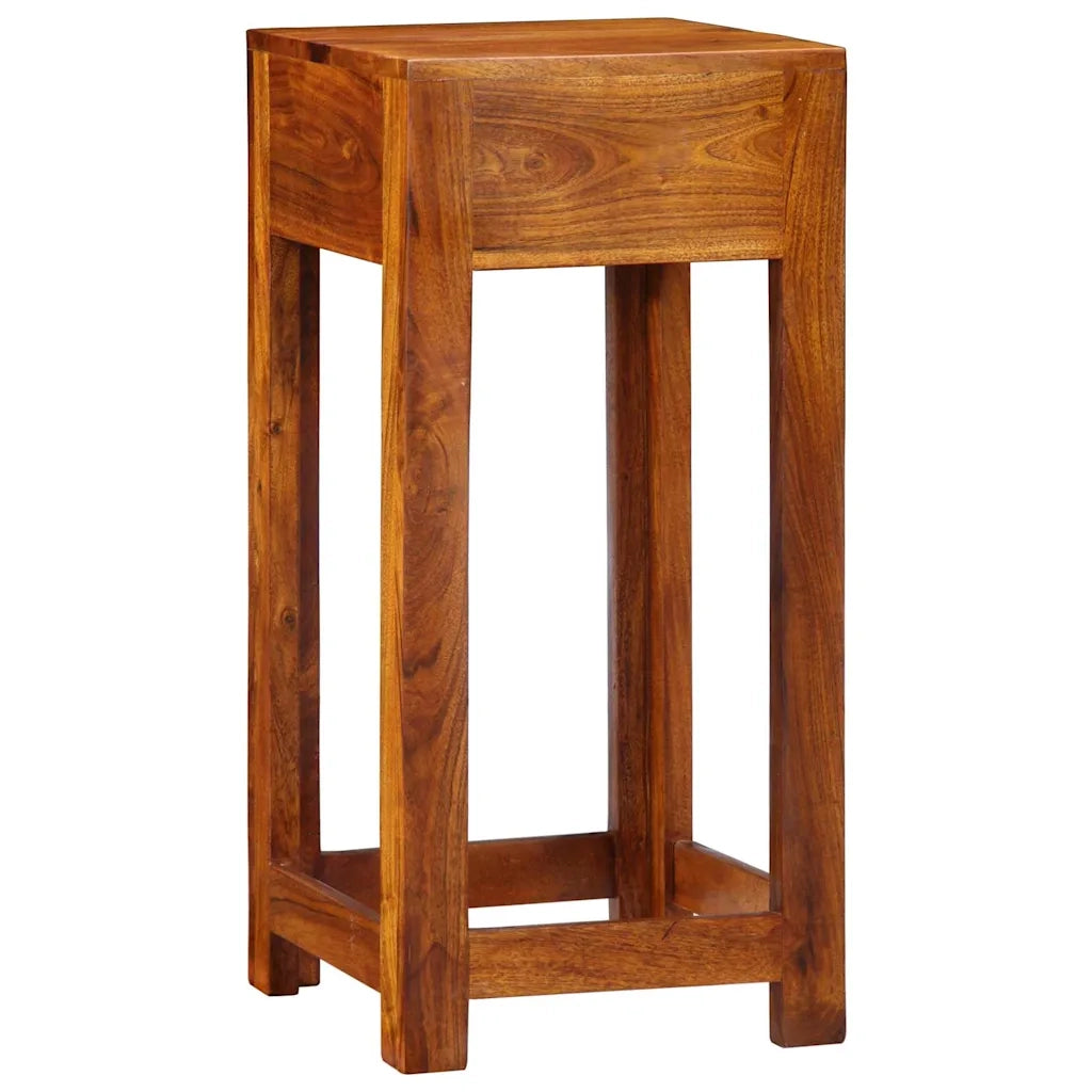 Tavolino | Tavolo laterale Floreale con cassetto Marrone 35 x 35 x 75 cm