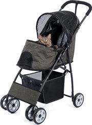 Hondenbuggy Inklapbare - Polyester - 48x87x104 cm - Adatto per Cani e Gatti - Grigio