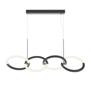 Lampada a sospensione LED Maytoni Node 4 luci nera 120cm