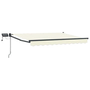 Tenda da Sole | Tenda retrattile manuale con LED Crema e Antracite 3,5 x 2 m