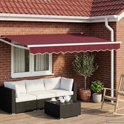 Tettuccio Elettrico Retrattile Rosso Borgogna 3,5 x 2 m 3419555