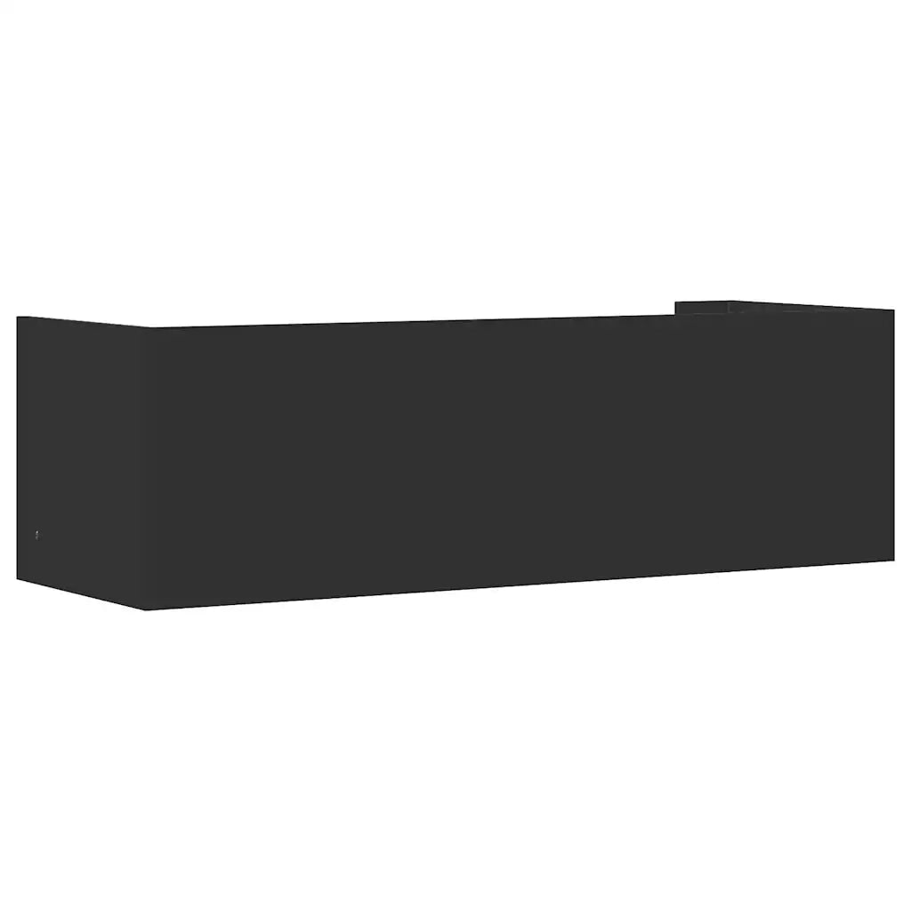Scaffale a Parete Nero 100x35x30,5 cm in Legno Multistrato 848459