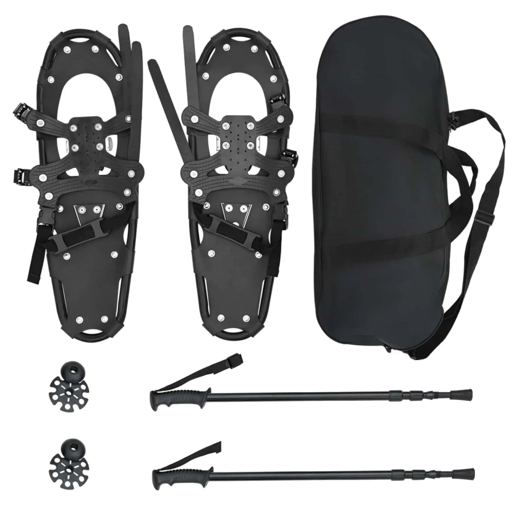 Racchette da neve 3 in 1 con bastoni da trekking Nero CFW9994647