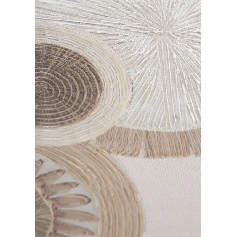 Dipinto Su Tela Circly Con Inserti -a- cm 50x3,2x100