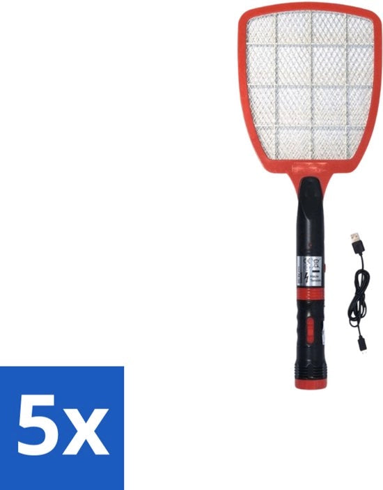 Fly Shock Plus - Repulsore Elettronico per Insetti - Potente e Ricaricabile - Confezione in Bulk - 5 pezzi