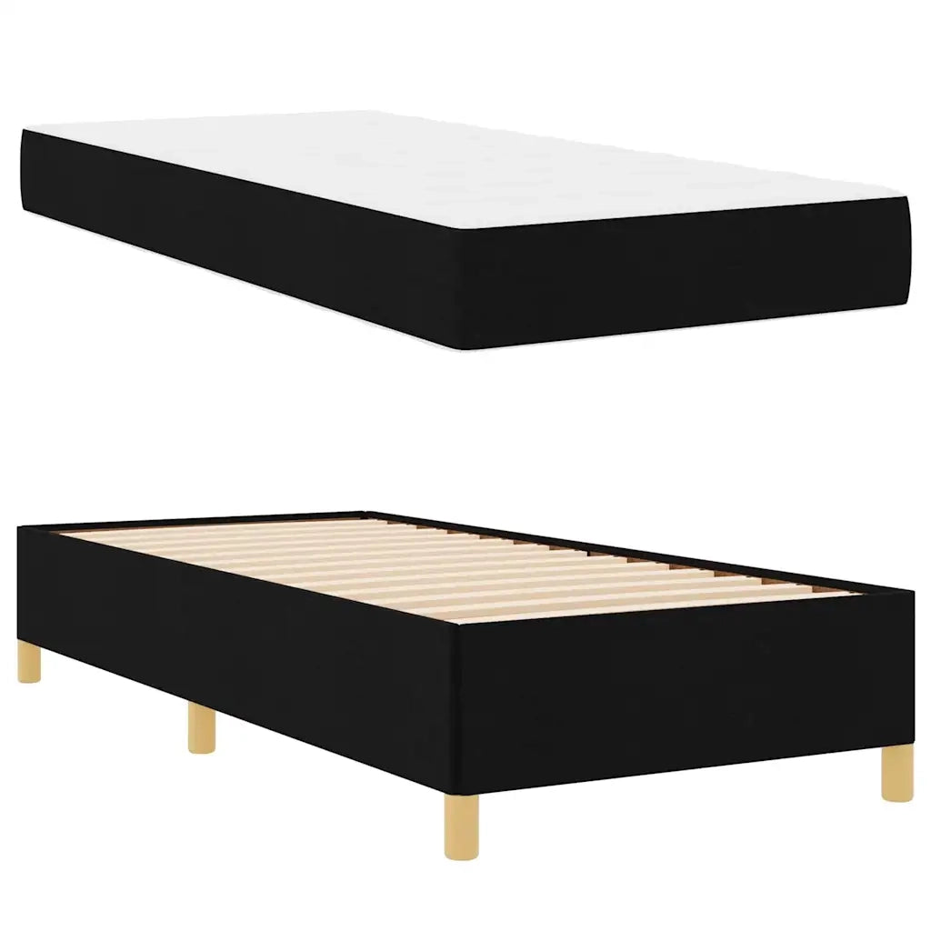 Struttura del letto con materasso Nero 80 x 200 cm Tessuto