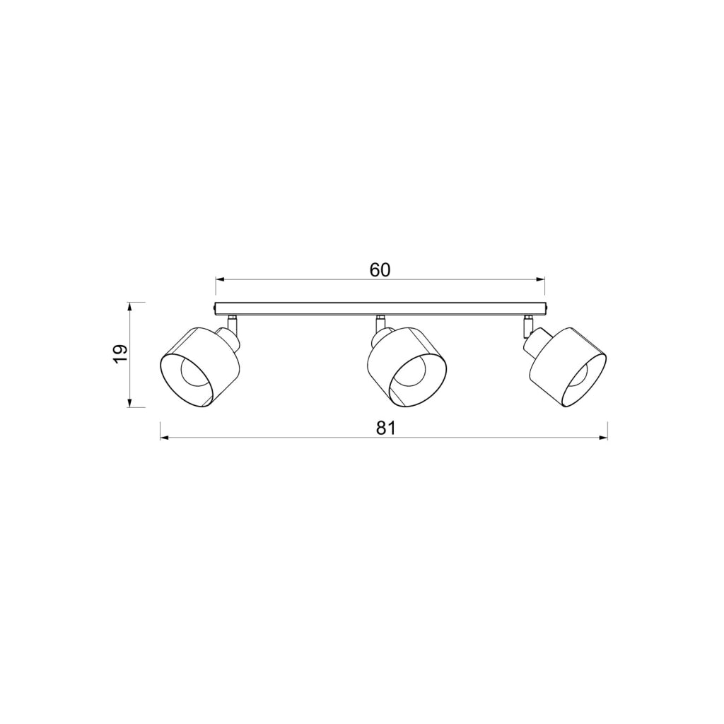 Lampada da soffitto Parkla 3 luci beige metallo E27