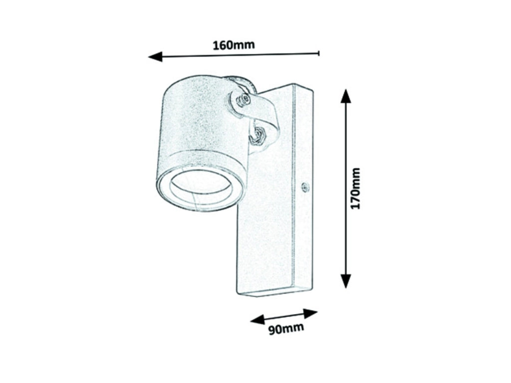 Applique esterno industriale 1 luce GU10 antracite Rabalux