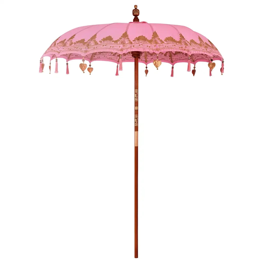 Parasol Balinese 260 Rosa 180-190 cm Cotone e legno massello 3356904