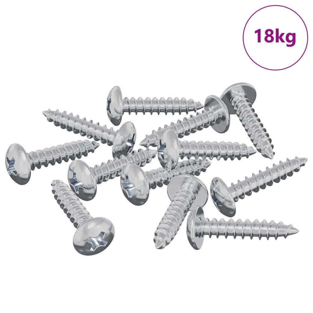 Viti in Legno 10976 pcs Argento Acciaio 864525
