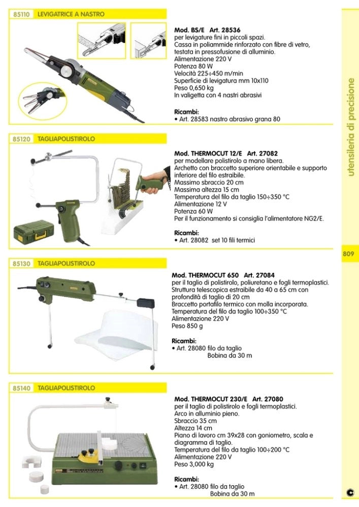 1pz proxxon 27080 taglia polistirolo 220v cod:ferx.5739