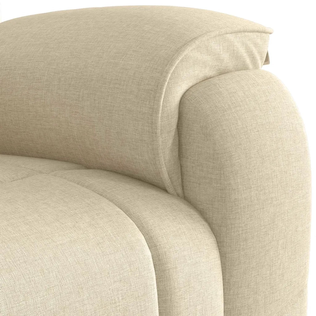 Poltrona | Sedia Relax Reclinabile in Tessuto Crema