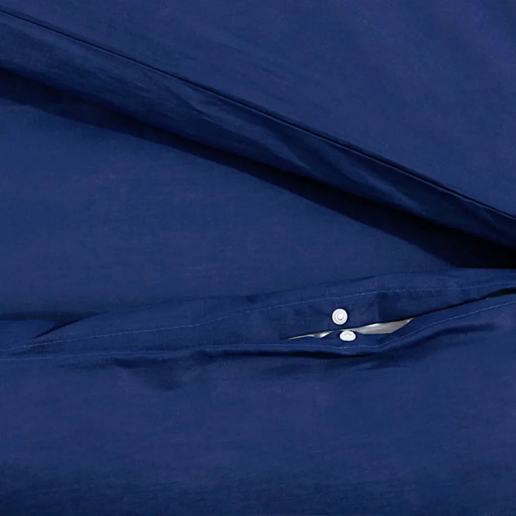 Set Copripiumino Blu Marino 140x200 cm in Cotone 136145