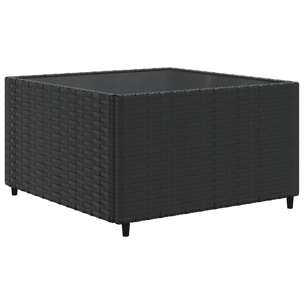 Set Salotto da Giardino 10pz con Cuscini in Polyrattan Nero