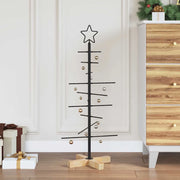 Albero di Natale in metallo con supporto Nero 89 cm 42019176