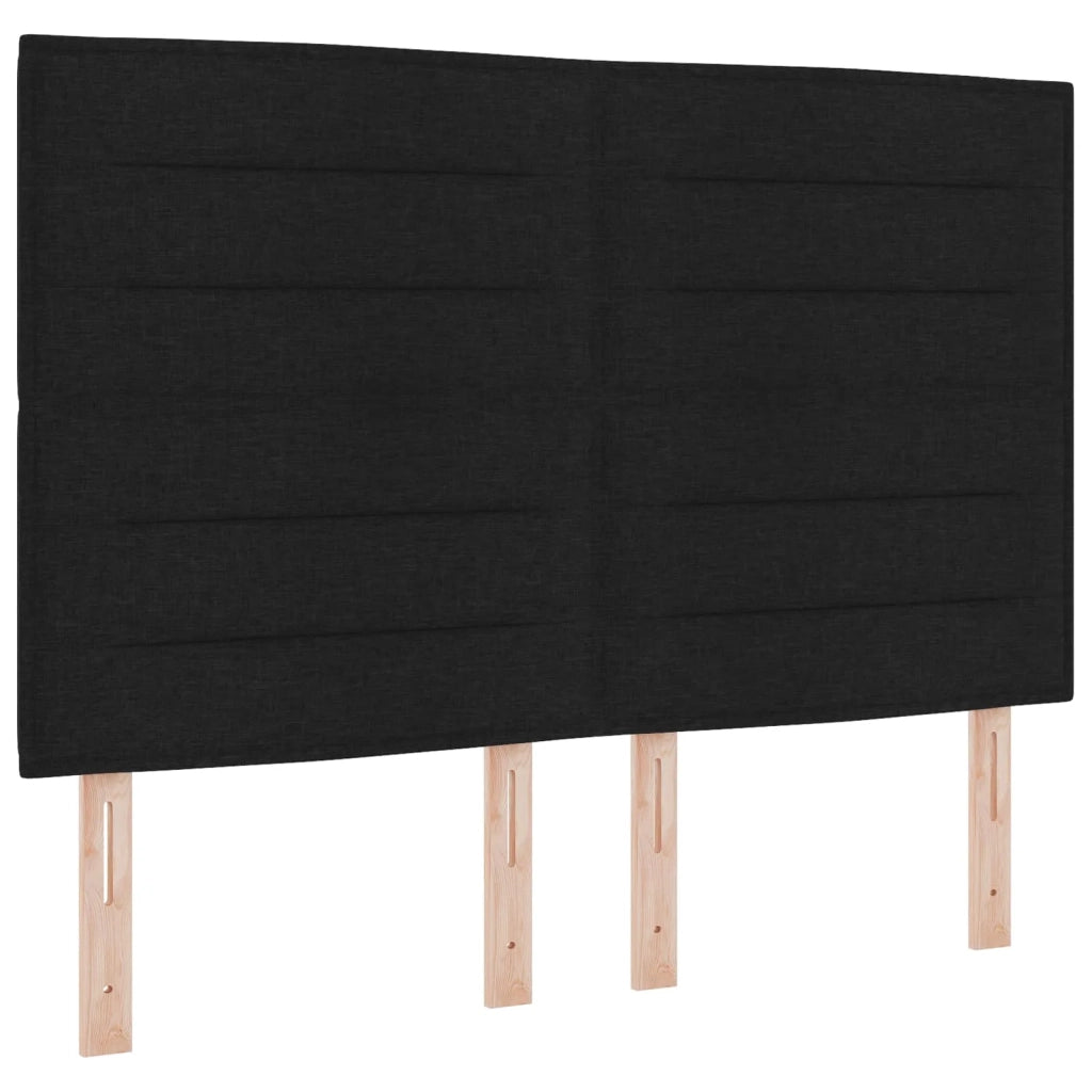 Testiera LED con strisce LED con testiera Nero 144 cm Tessuto 3338288