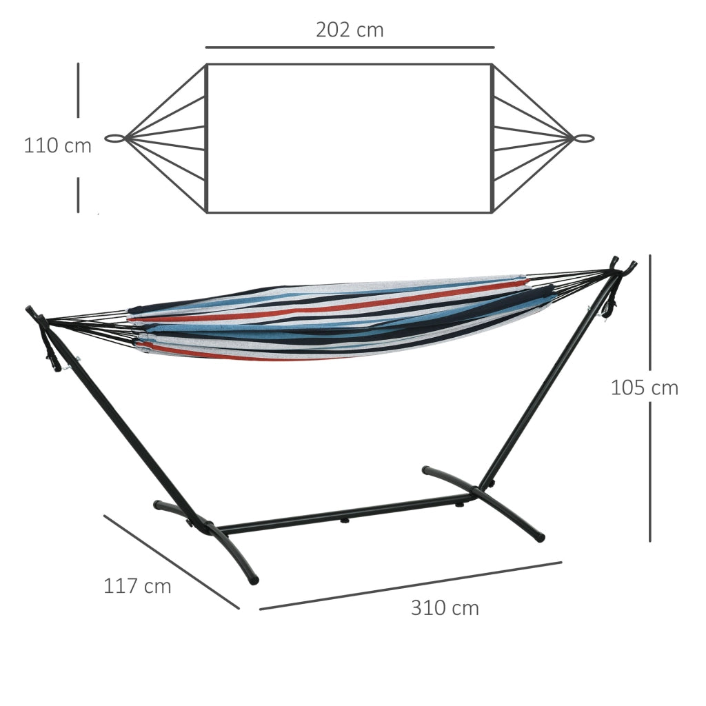 Amaca Autoportante con Supporto ¨C Xylo ¨C Bianco, 310x117x105 cm