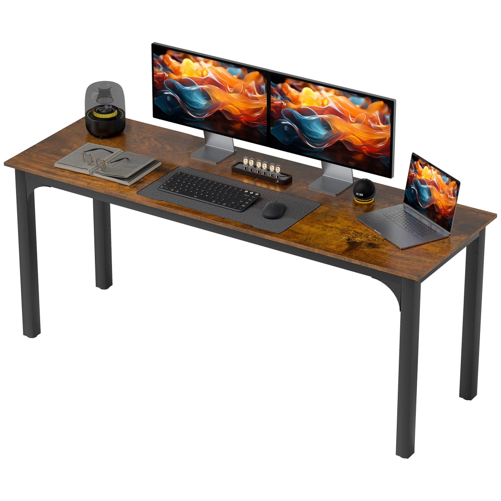 Scrivania da computer rustica in legno con cassetti ¨C Minimal ¨C marrone 100x50x75