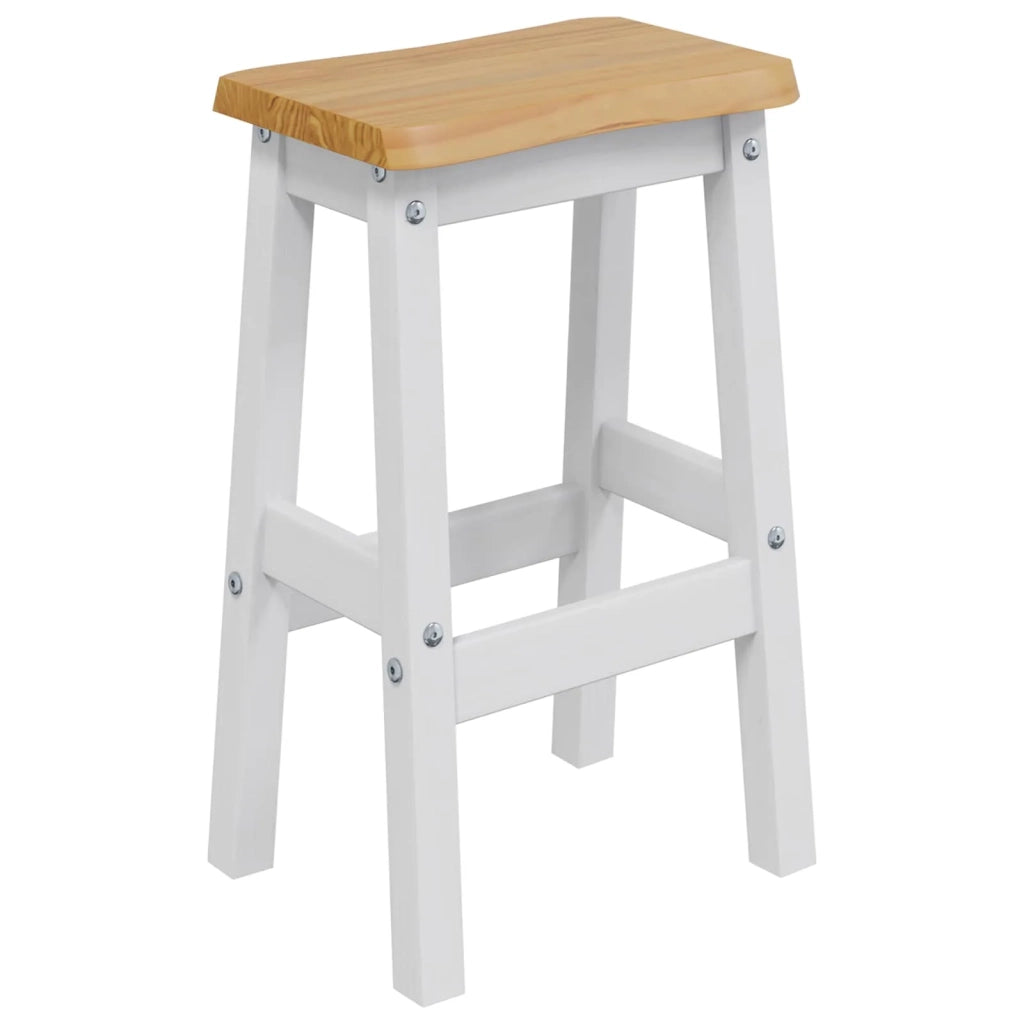 VidaXL Sgabello da Bar Alto EKAI 2 pcs Bianco 40 x 29 x 63 cm 42037016