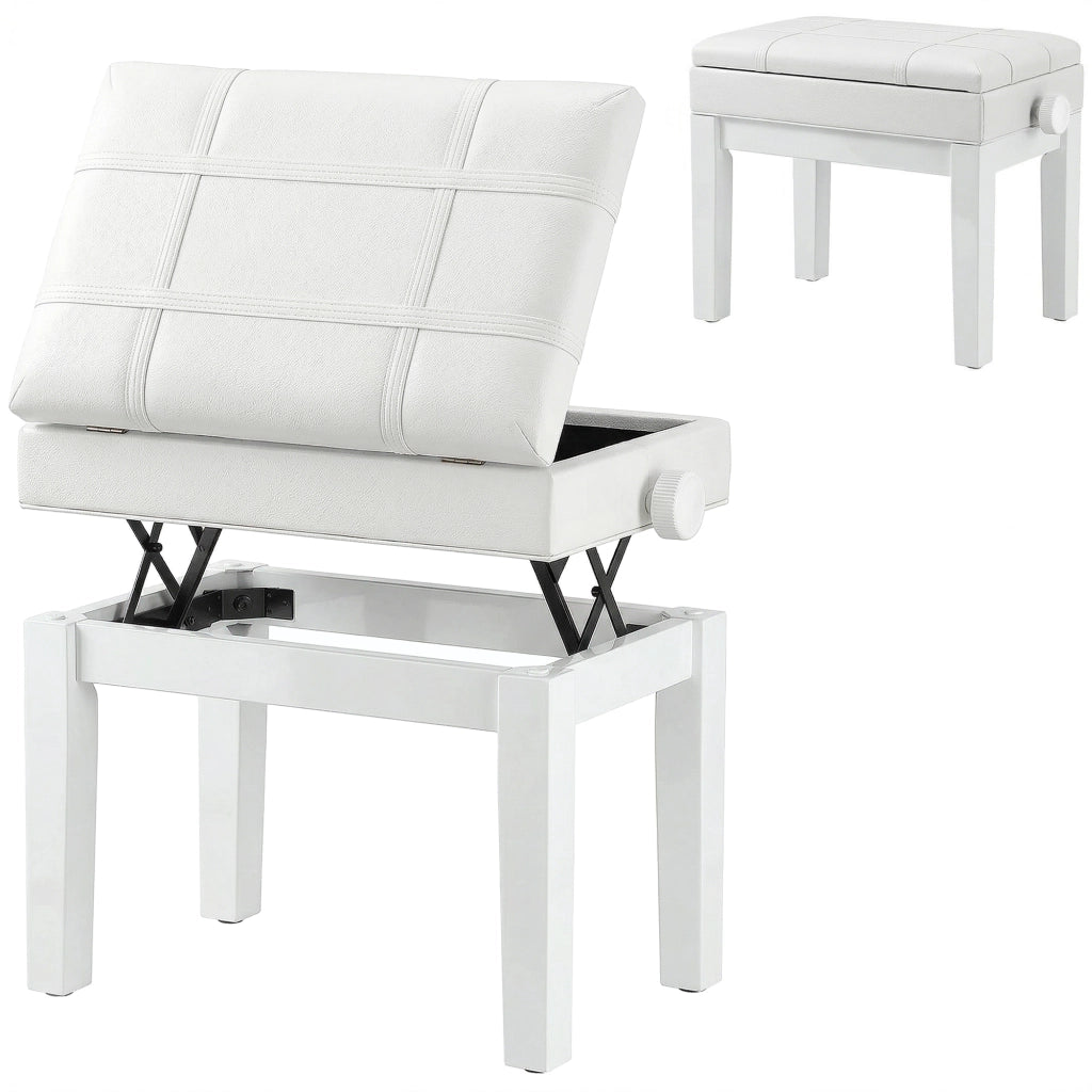 Sgabello regolabile in legno ¨C Minimal ¨C bianco
