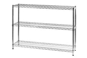 Scaffale 3 Ripiani 121x35x90 cm in Metallo Cromato Tosini