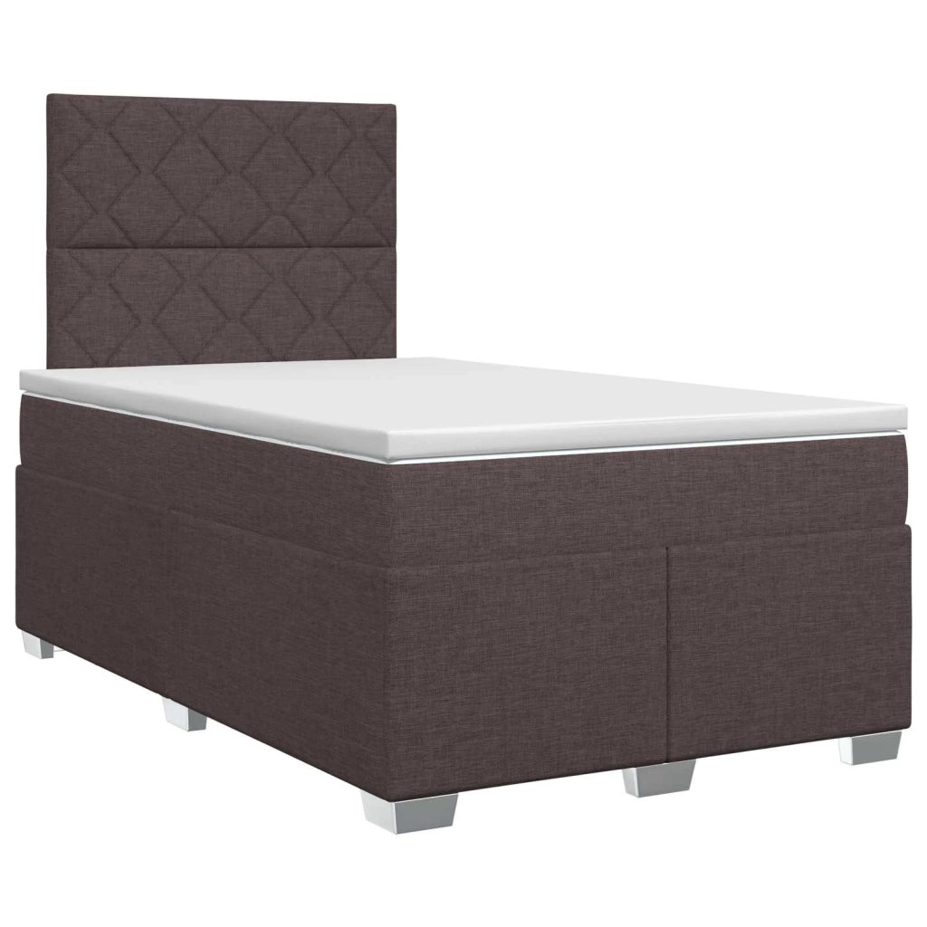 Letto box spring con materasso Marrone Scuro 120 x 190 cm 3453370