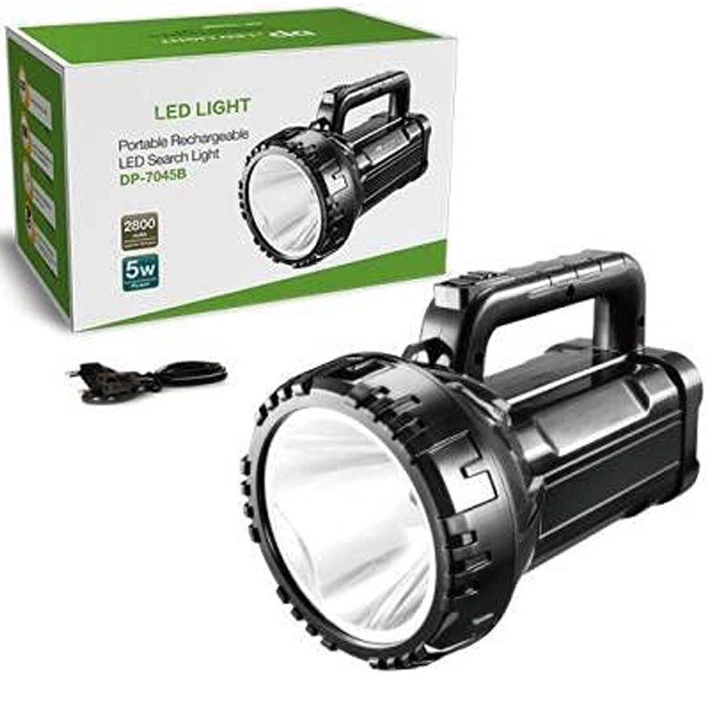 Trade Shop - Torcia Lampada Faro Portatile Led 5w Batteria Luce Emergenza Doppia Impugnatura -