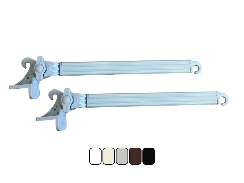 Braccetti per Tende da Sole in Alluminio Bracci Alluminio 50 cm in Coppia Marrone
