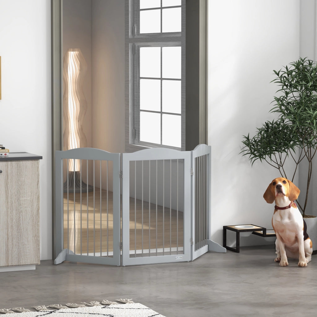 Barriera di Sicurezza per Cani ¨C Minimal ¨C Grigio 154x30x80 cm