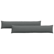 Cuscini da Divano 2 pz | Cuscini per sedie Grigio scuro 200 x 40 cm Tessuto