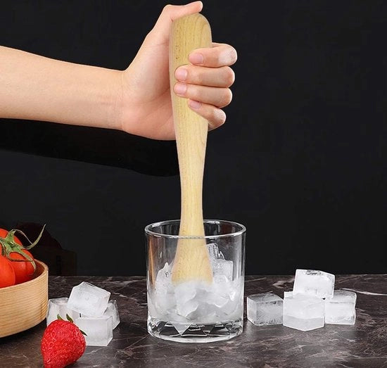 Set di 2 Muddler in legno per cocktail e drink freschi (20 cm)