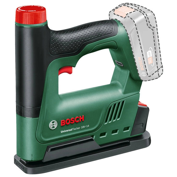 Bosch 06032A7001 UniversalTacker 18V-14 Chiodatrice pistola per graffette 18 V 30 colpi min 140 pezzi colore Verde Nero