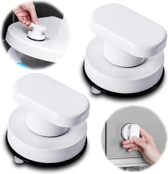 Manubrio per maniglia di presa con lamina di presa robusta - specchio di vetro manubrio - manubrio per aprire la porta della doccia - manubrio con presa ad assorbimento - manubrio con manopola e presa ad assorbimento