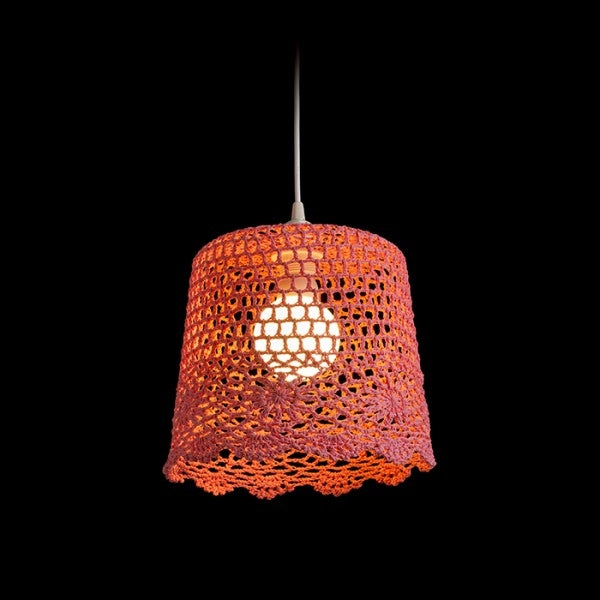 Lampadario DAISY paralume a sospensione rosa   max. 15W